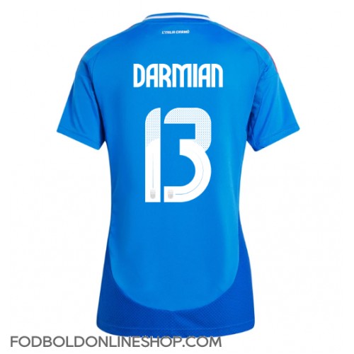 Italien Matteo Darmian #13 Hjemmebanetrøje Dame EM 2024 Kortærmet